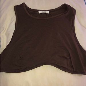 Brown crop top